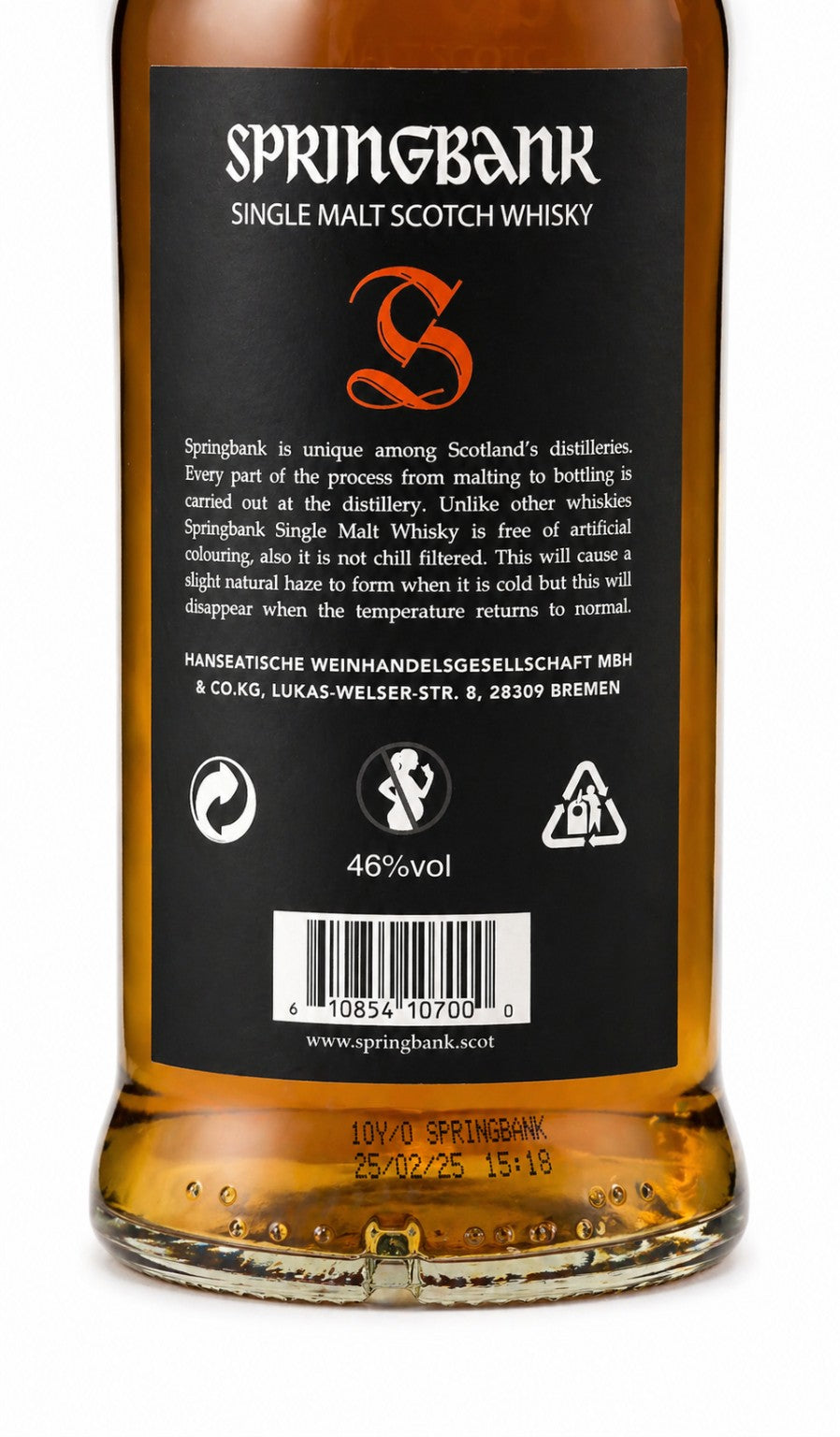 Springbank 10 Years Old – Campbeltown Single Malt – 46% vol