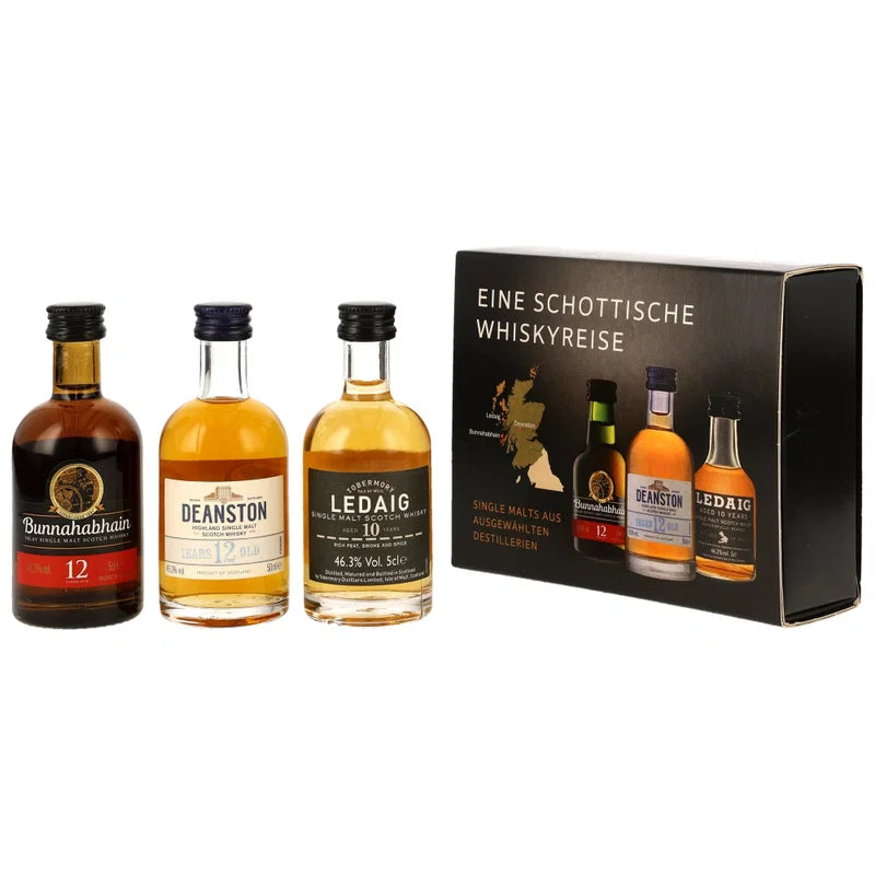 Miniaturen-Set: Bunnahabhain 12, Deanston 12 und Ledaig 10