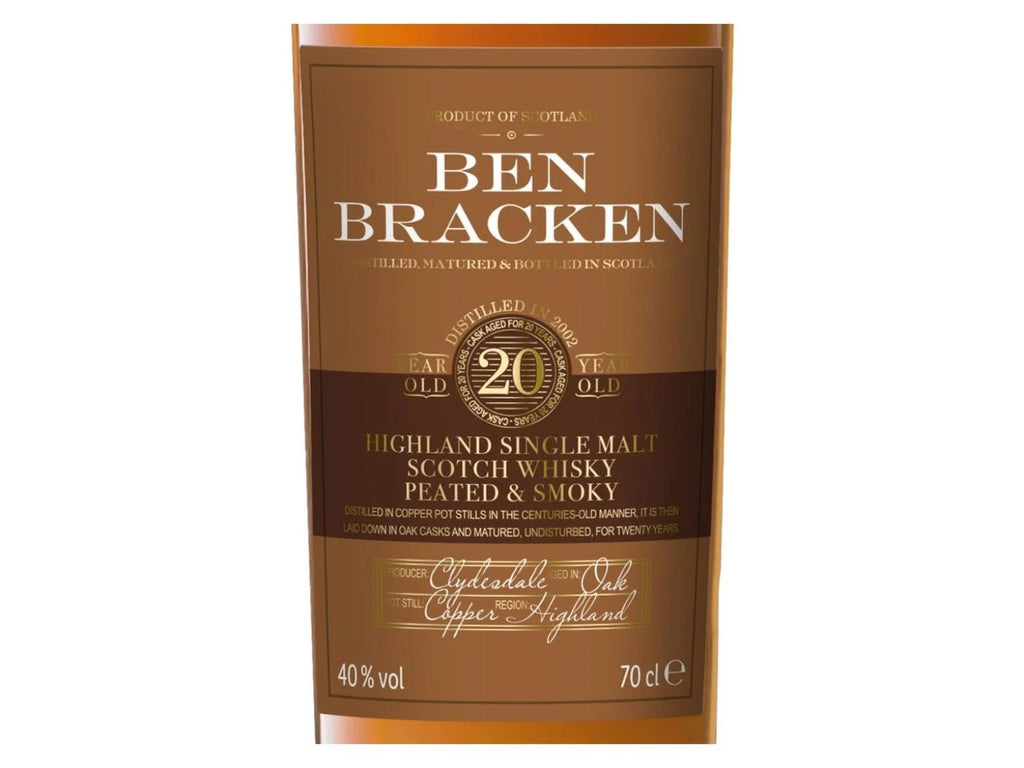 Ben Bracken Highland Peated 20 Jahre – 40 % Vol. – 0,7 l - Ahr Valley Whisky Cask Selection