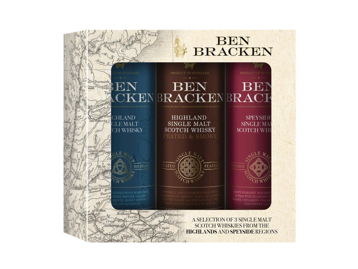 Ben Bracken Single Malt Mini-Pack – 3 × 0,05 l – 40 % Vol. - Ahr Valley Whisky Cask Selection