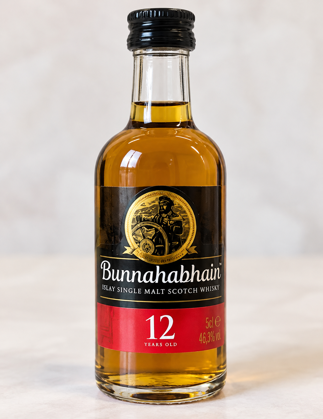 Bunnahabhain 12 Jahre Miniatur 5 cl – Flasche stehend