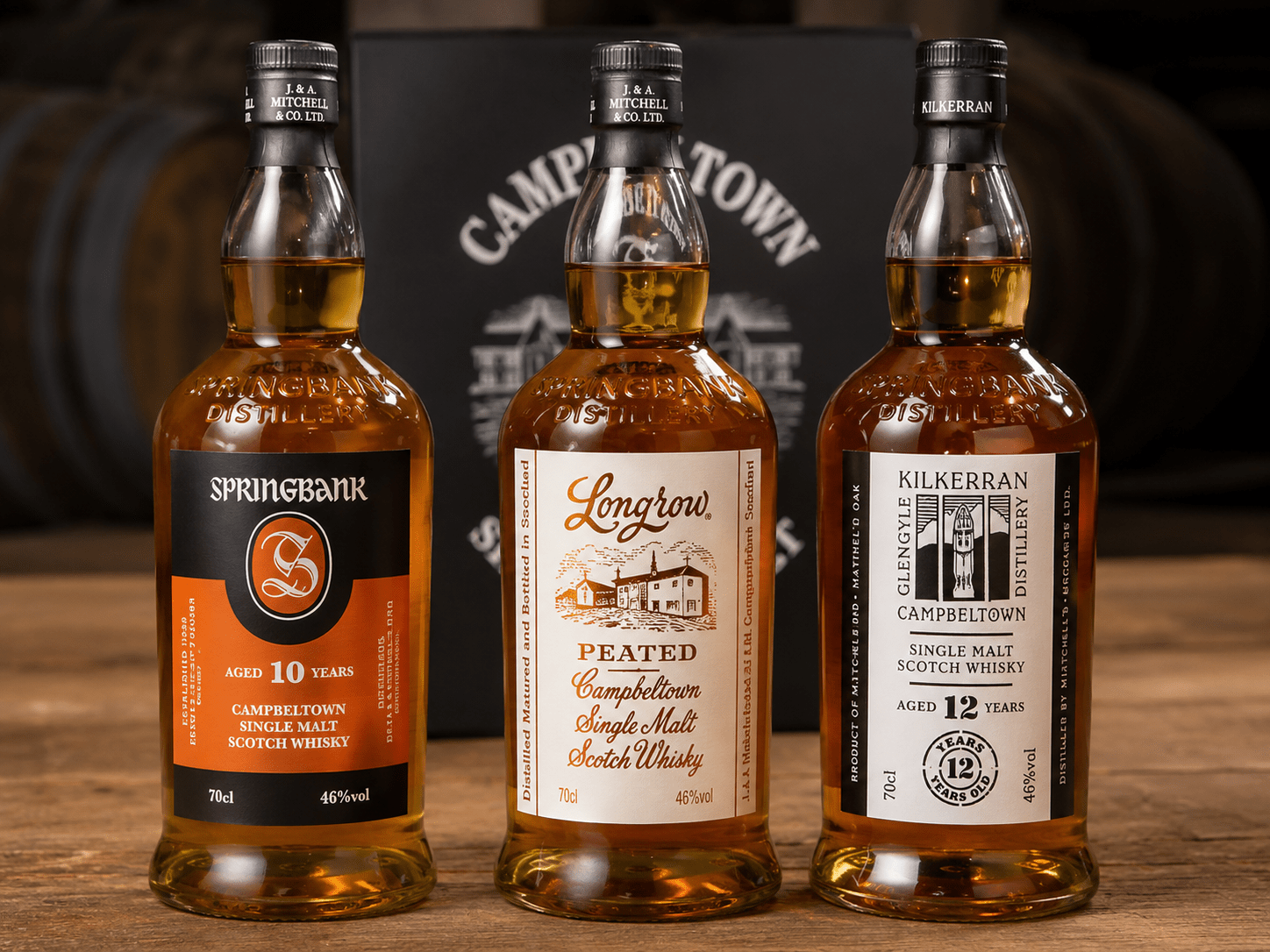 Campbeltown Trio – Springbank 10, Longrow Peated & Kilkerran 12 - Ahr Valley Whisky Cask Selection