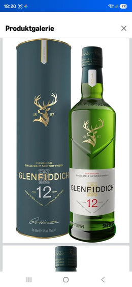Glenfiddich 12 Jahre – 40 % Vol. – 0,7 l