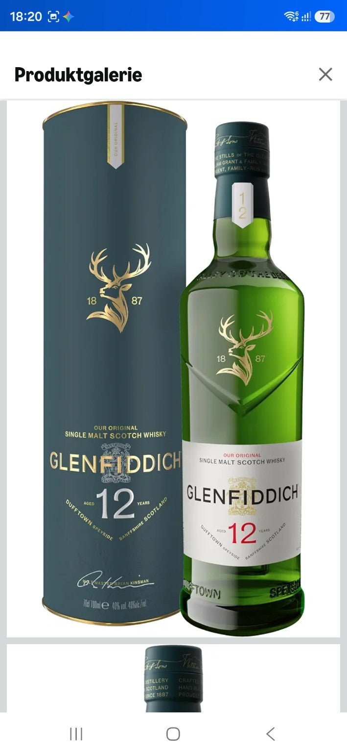 Glenfiddich 12 Jahre – 40 % Vol. – 0,7 l - Ahr Valley Whisky Cask Selection