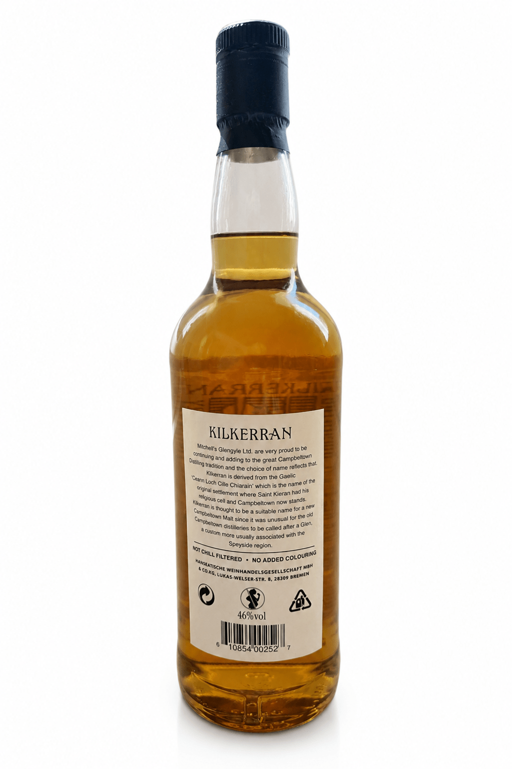 Kilkerran 12 Years – Campbeltown Single Malt Scotch Whisky – 46 % vol – 0,7 l - Ahr Valley Whisky Cask Selection