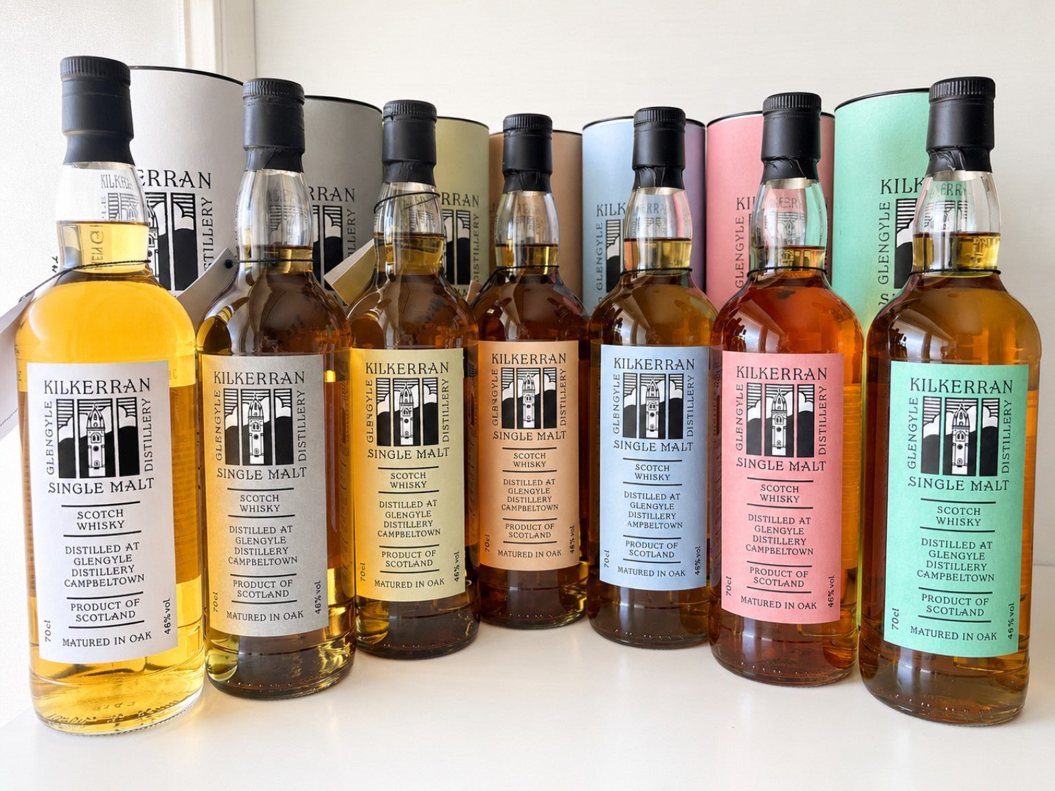 Kilkerran Work in Progress Collection - 7 - teiliges WIP Set - Ahr Valley Whisky Cask Selection