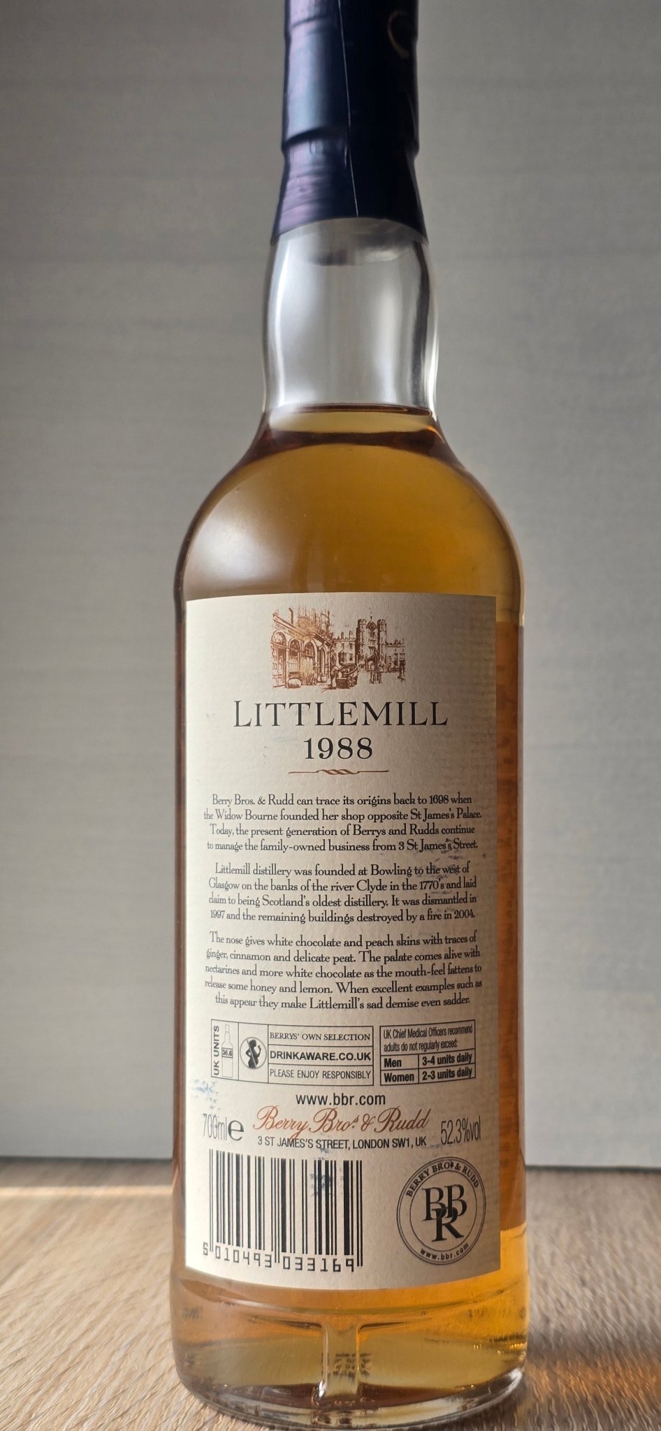 Littlemill 1988 Berry Bros. & Rudd – Single Cask 32 Lowland Single Malt Scotch Whisky - Ahr Valley Whisky Cask Selection