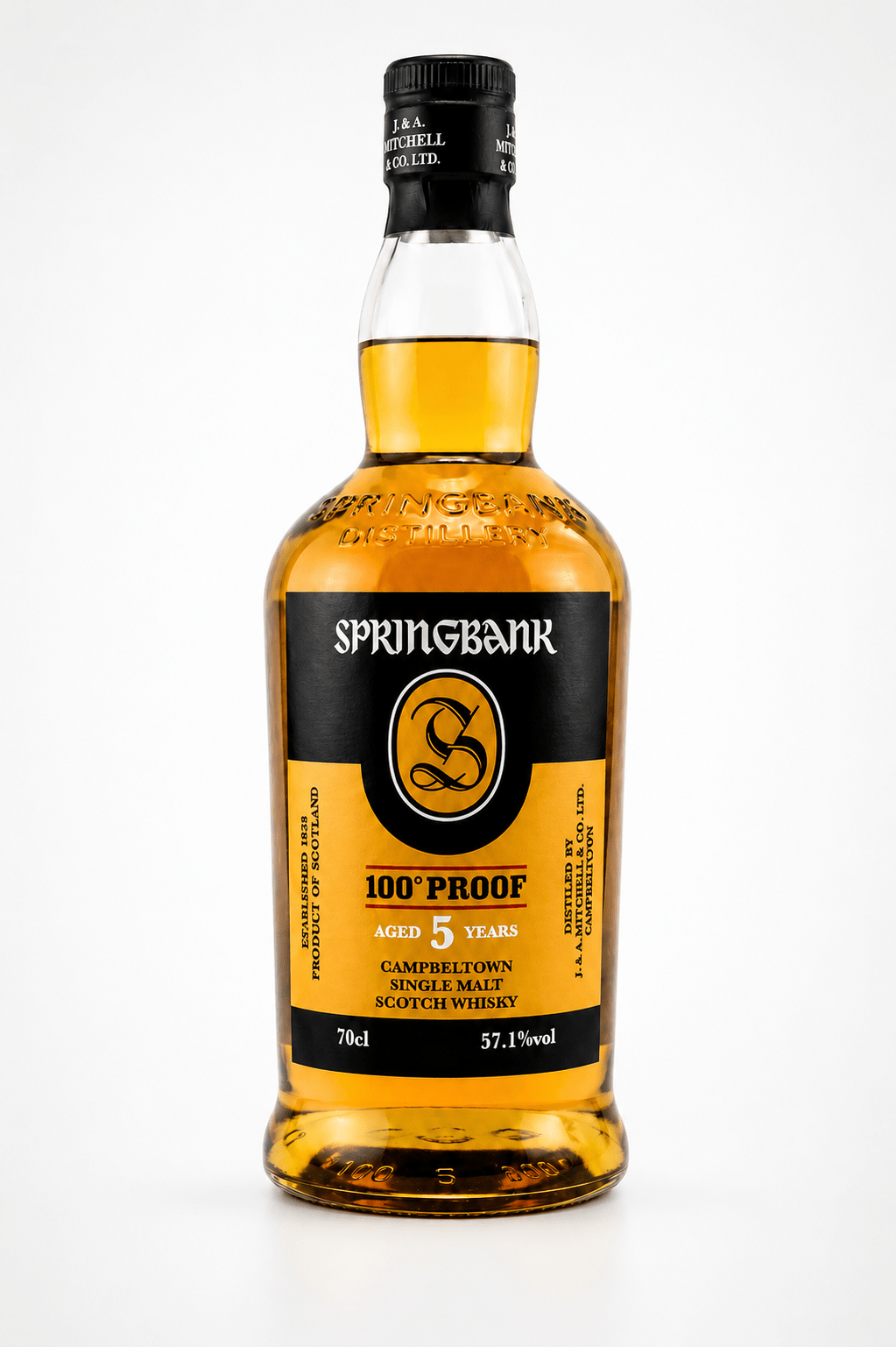 Springbank 100 Proof 5 Years – Campbeltown Single Malt Scotch Whisky 57,1% Vol. - Ahr Valley Whisky Cask Selection