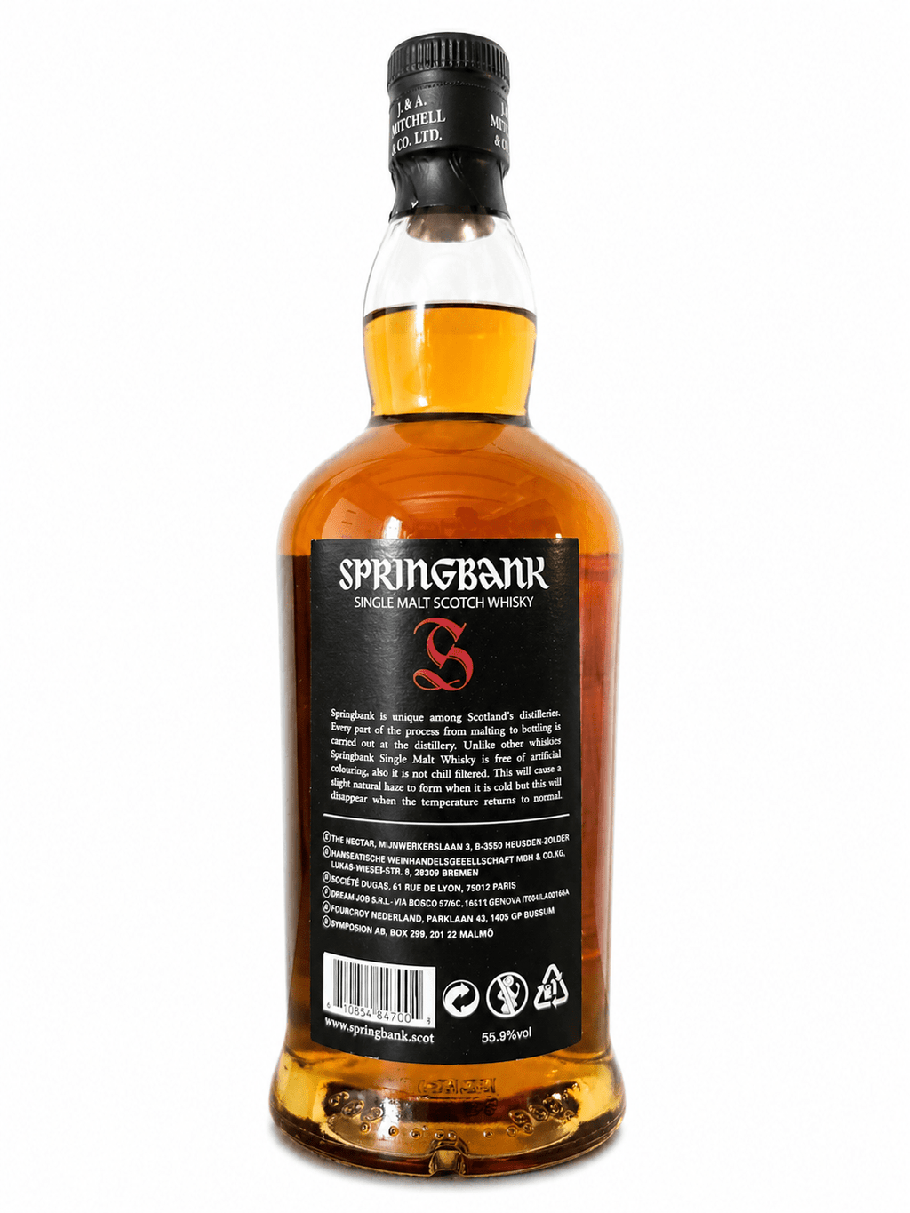 Springbank 12 Years Cask Strength Campbeltown Single Malt Scotch Whisky 55,9% Vol. - Ahr Valley Whisky Cask Selection