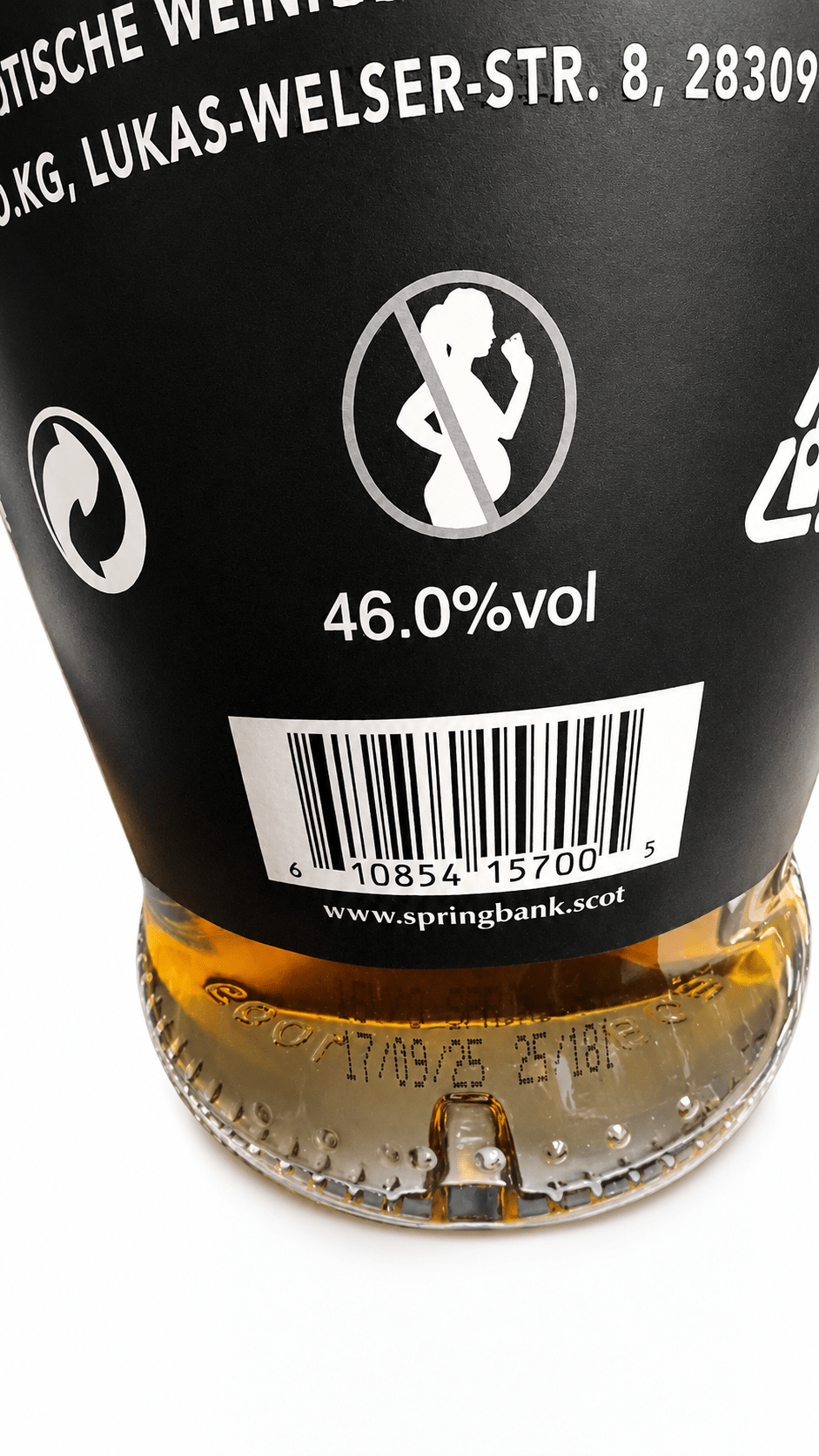 Springbank 15 Years Old – Campbeltown Single Malt – 46% vol - Ahr Valley Whisky Cask Selection