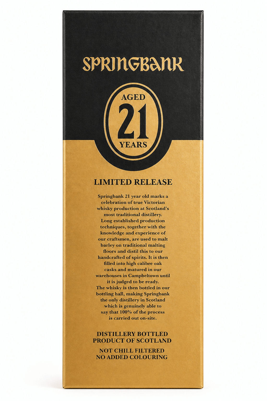 Springbank 21 Jahre Limited Edition Campbeltown Single Malt Scotch Whisky 46% 0,7L - Ahr Valley Whisky Cask Selection