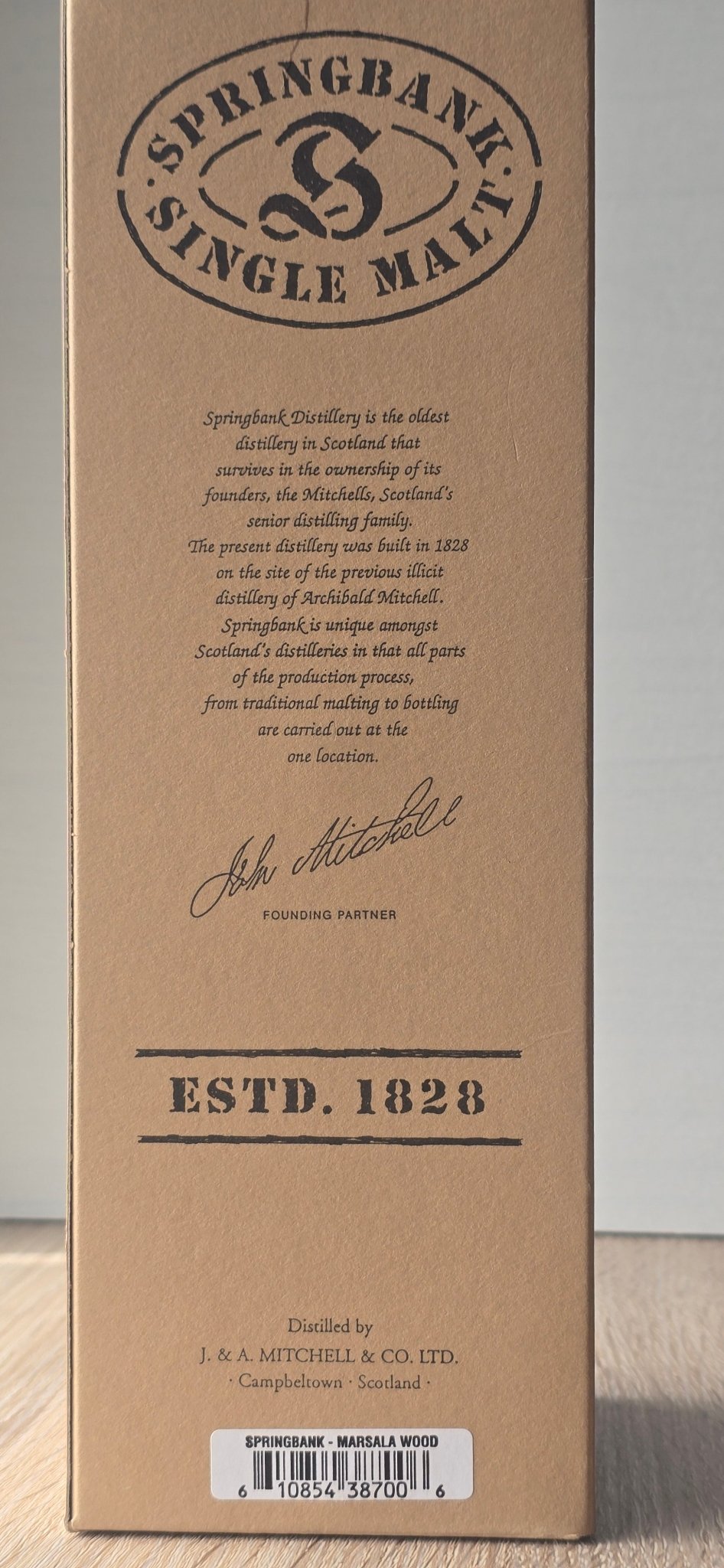 Springbank 9 Jahre Marsala – Campbeltown Single Malt Scotch Whisky - Ahr Valley Whisky Cask Selection